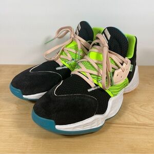Adidas Harden Vol. 4 GCA Basketball Shoes FY0874 Core Black/Signal Green, Size 8